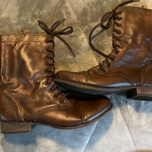 Steve Madden Troopa Leather Zipper Boots size 11m